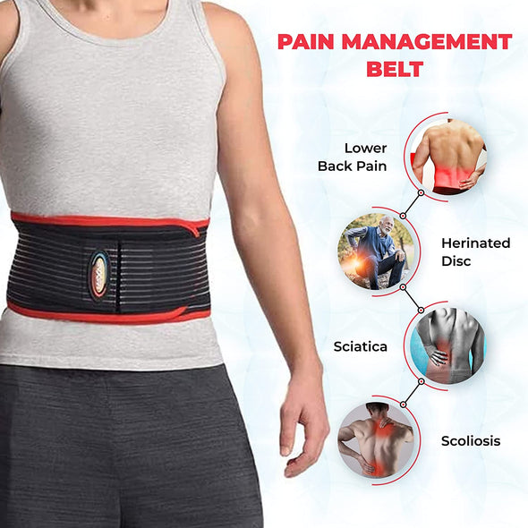 MAXAR Bio-Magnetic Deluxe Back Support Belt - Far Infrared W/ Cera Heat Fabric