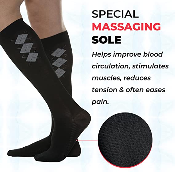 MAXAR Men’s Fashion Cotton Compression Support Socks: CMS-2115